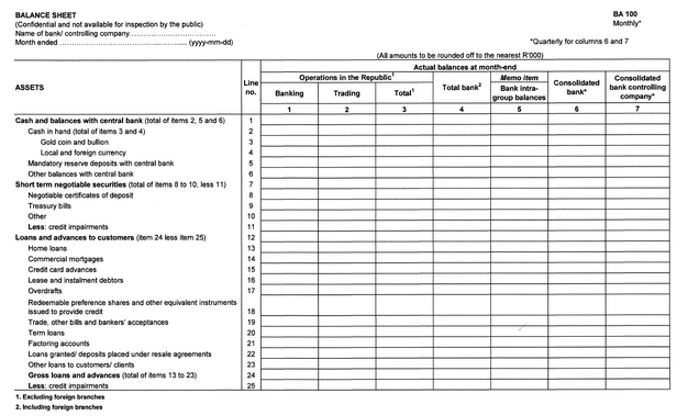 Form BA 100 page 1