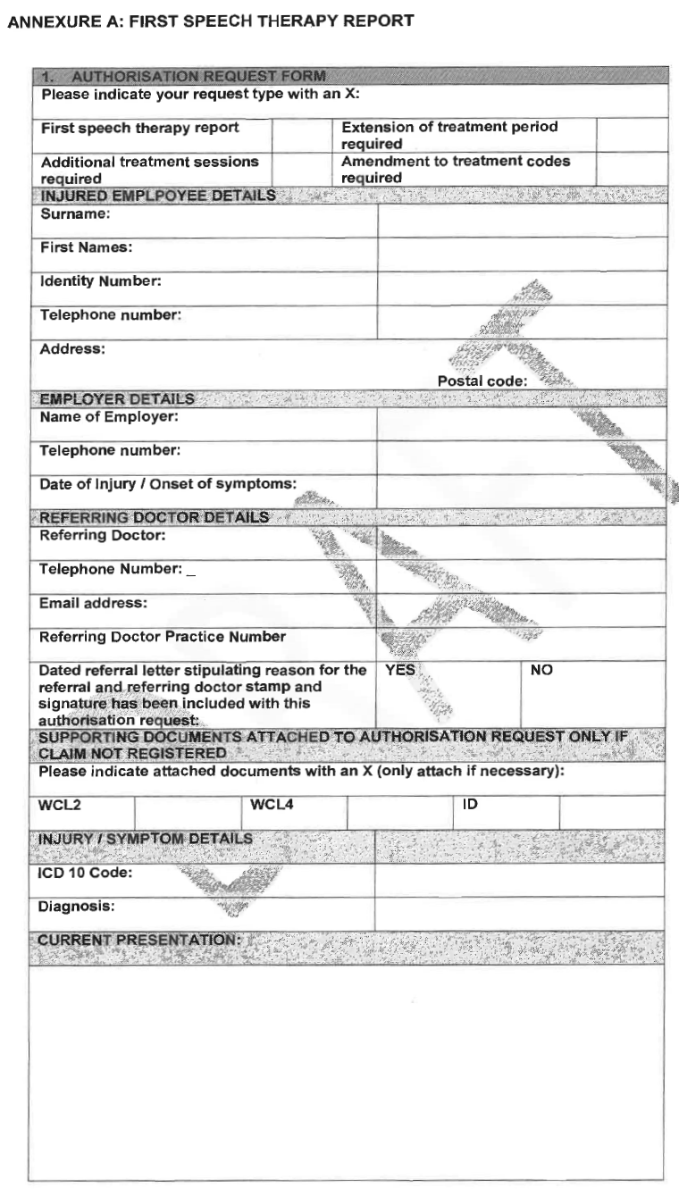 N179 Annex A form