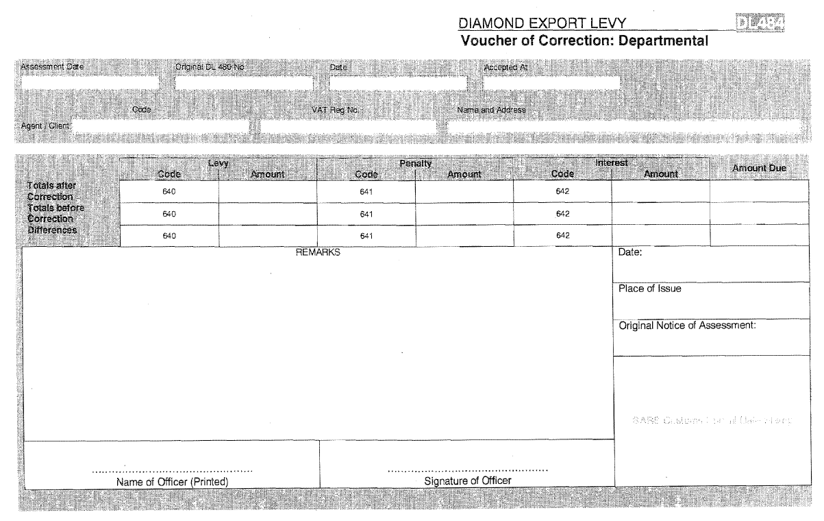 Form DL484