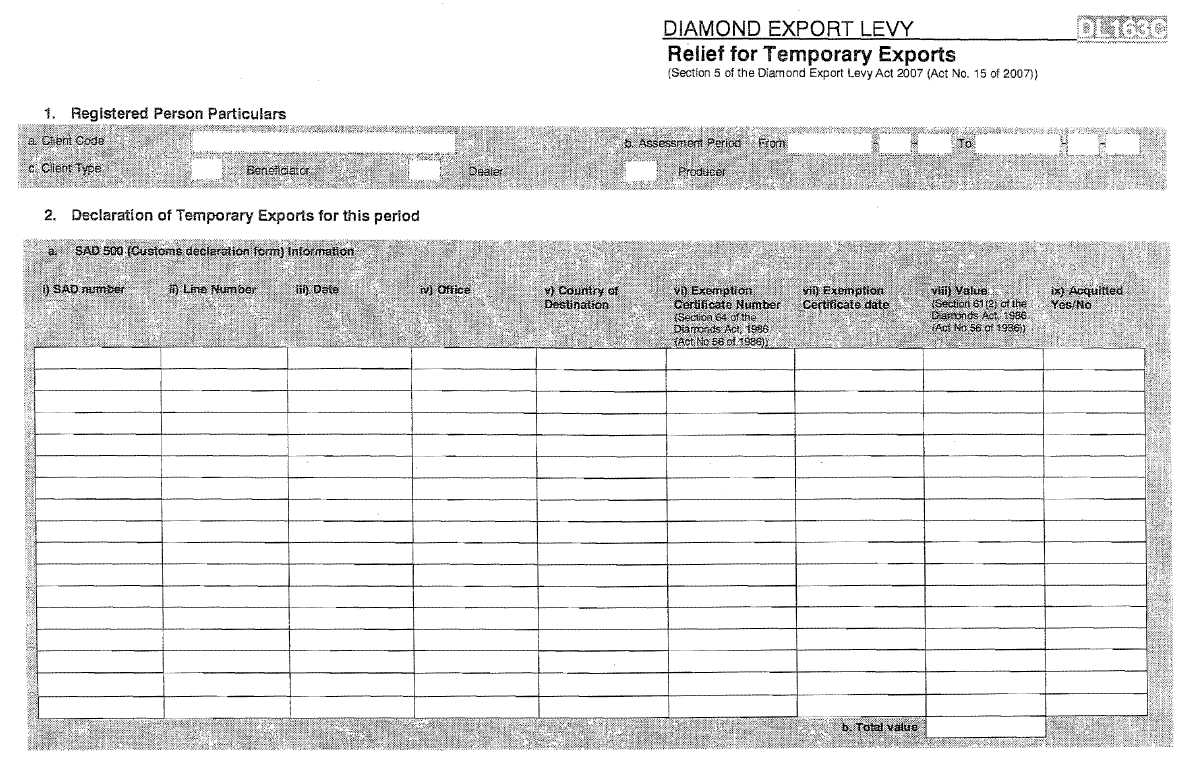 Form DL163C