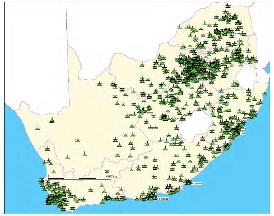 1.2.3. Areas where licensed frequencies are operational