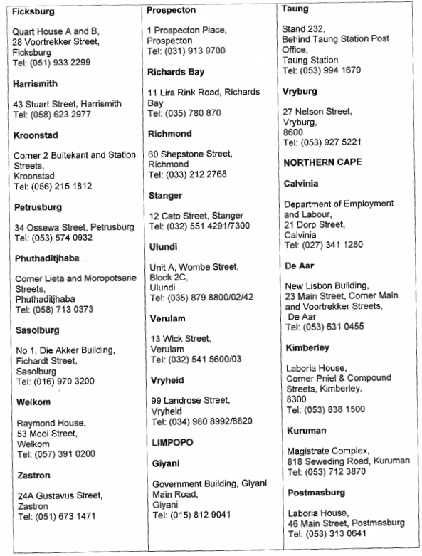 R3318 Schedule One vi