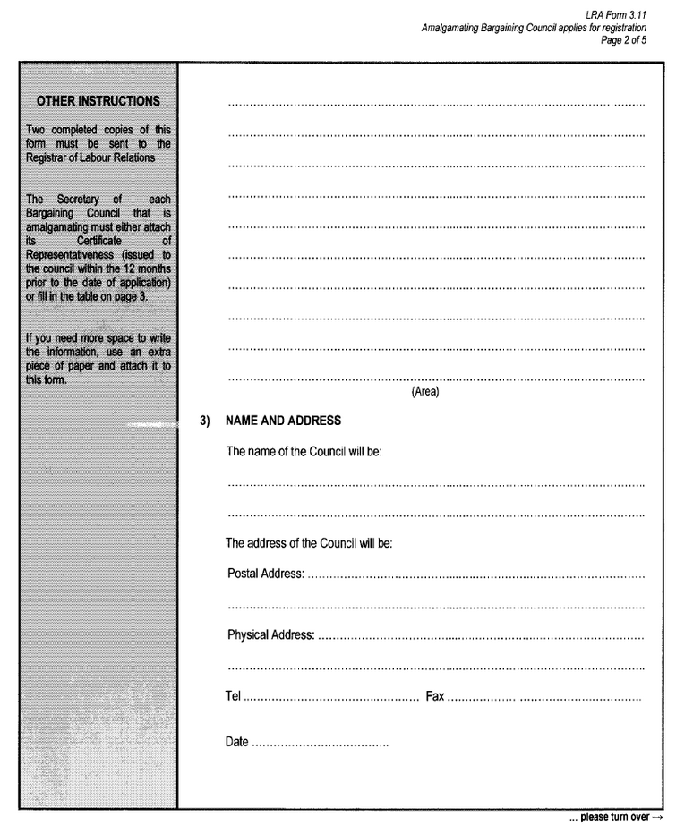 LRA Form 3.11 (page  2)