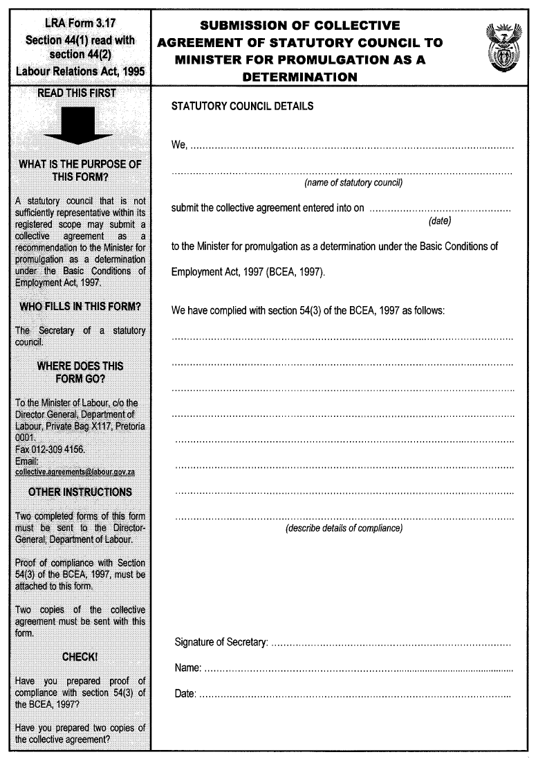 LRA Form 3.17