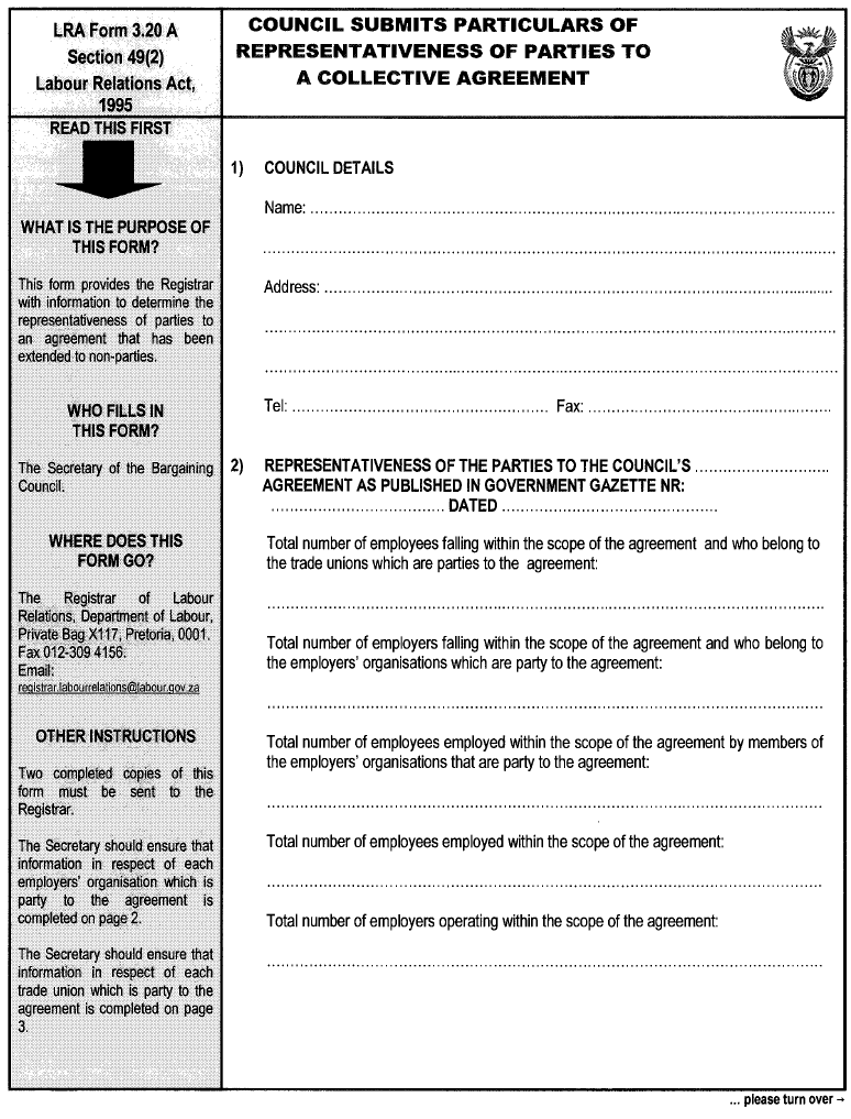 LRA Form 3.20A  (Page 1)