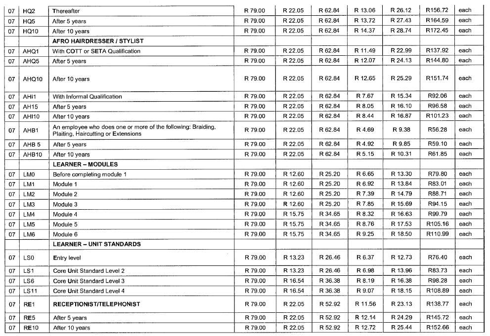 Hairdressing Council Semi National - Annexure JJ(1)