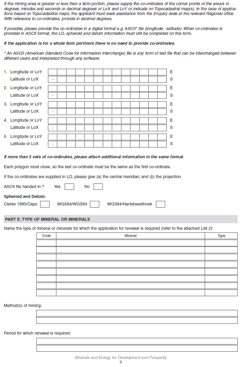 Annexure I Form E (3)