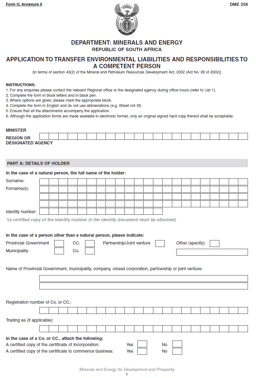 Annexure II Form O (1)