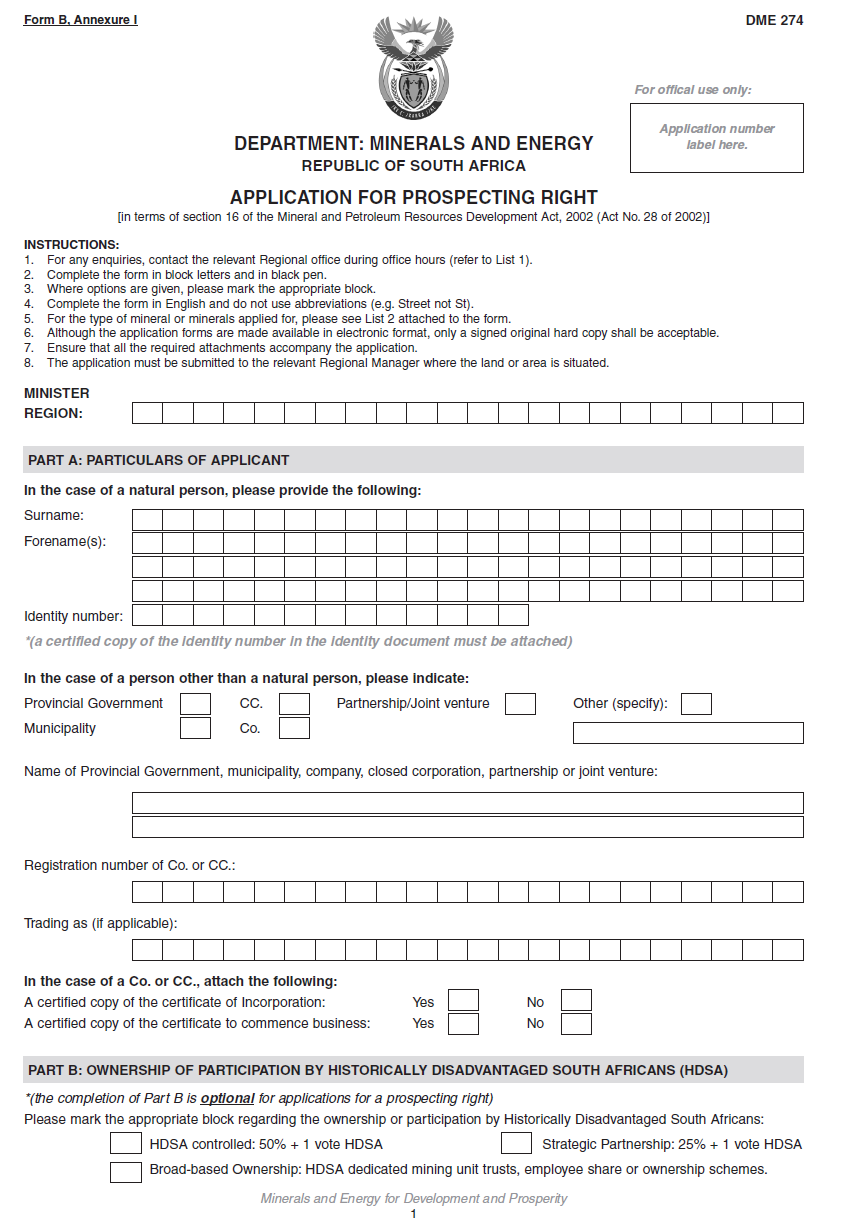 Annexure I Form B (1)