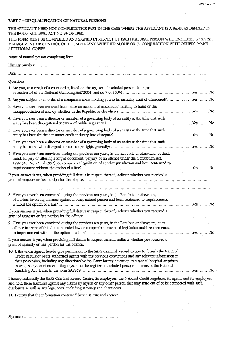 NCR Form 2 (Page 7)