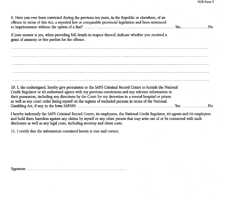 NCR Form 5 (Page 7)