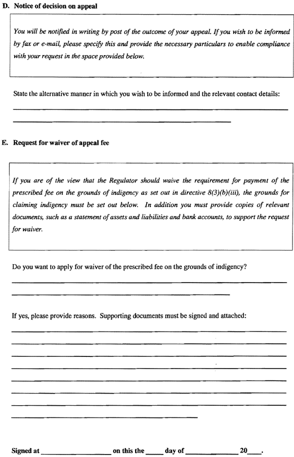 N826 Form 2 Notice of Intention to Appeal pg 3