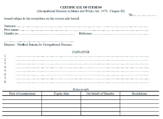 Application for examination for certificate of fitness-(4)