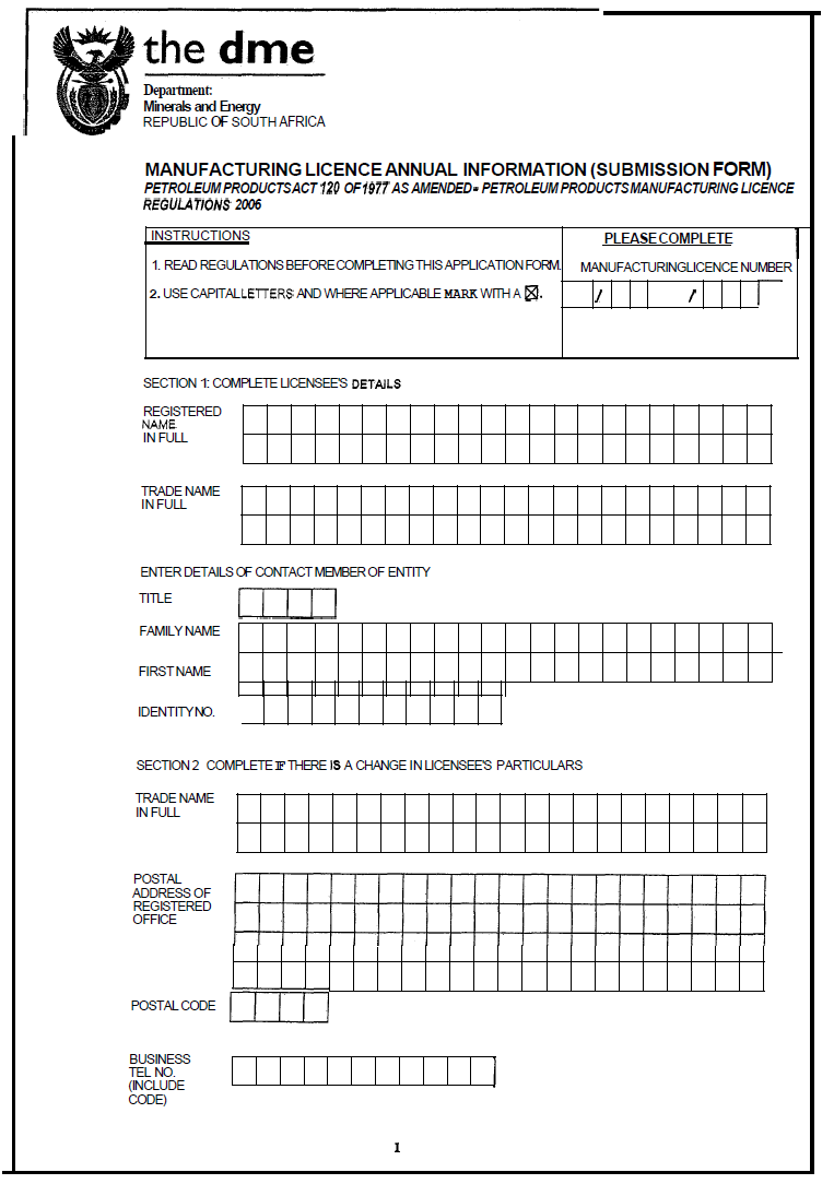 R288 Annexure A Submission Form 1