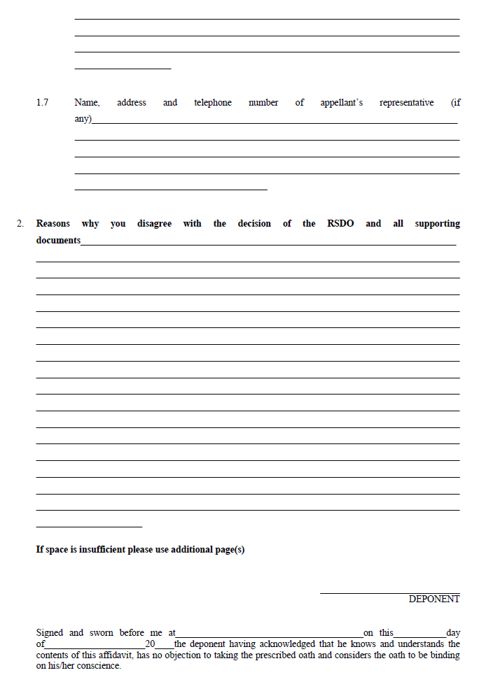 N1234 Form RAA (01) 2