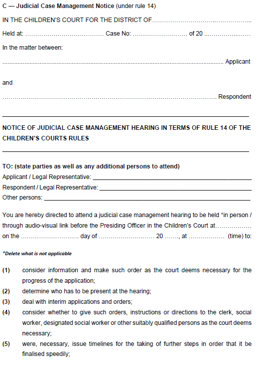 N7142 Form C Judicial Case